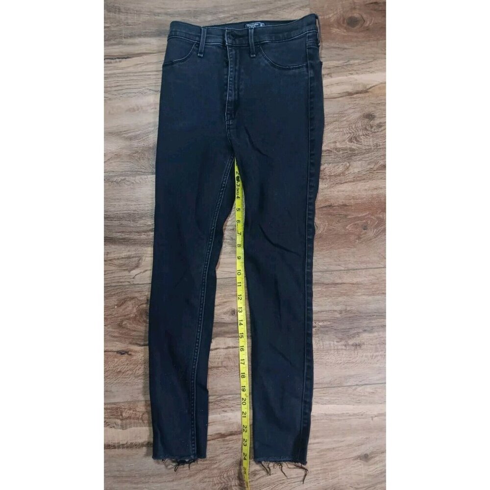 Abercrombie Fitch Jeans Women 28 Ultra High Rise Super Skinny Black Wash Ladies